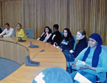 Diskussionsrunde während des Besuchs im Düsseldorfer Landtag.